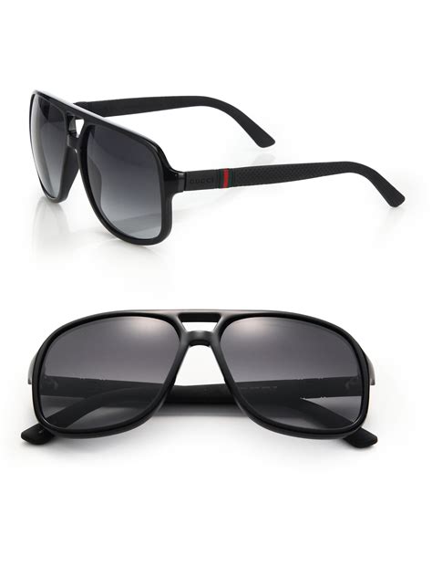 gucci men sunglasses aviators black|authentic Gucci aviator sunglasses black.